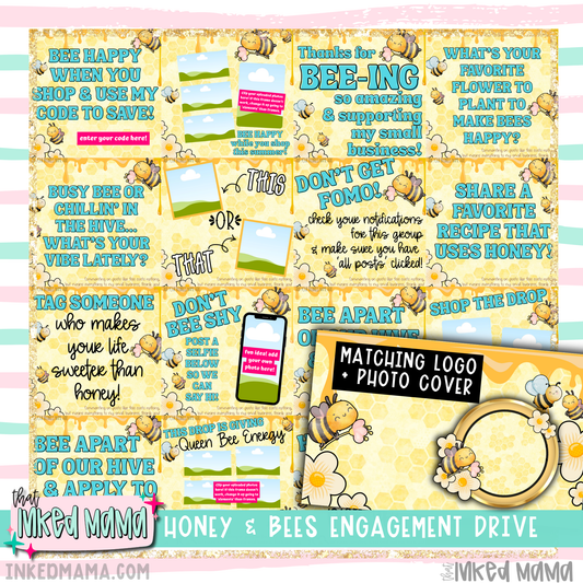 Honey & Bees Engagement Graphic Drive | 40+ Graphics