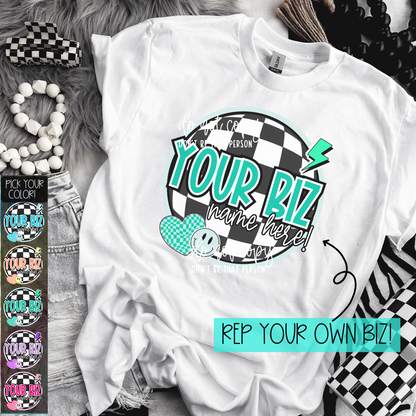 Checkered Semi-Custom Logo | REP YOUR BIZ | Completed Sublimated Apparel