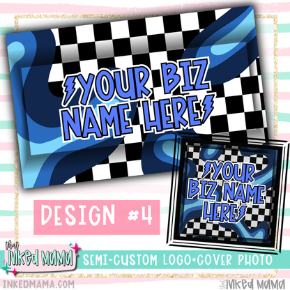 Electric Lava Pop Logo + Photo Covers | Semi-Custom Small Business Digital Branding