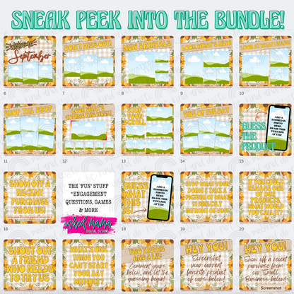 September 2025 Monthly Engagement Graphic Bundle