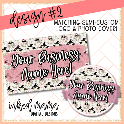 2025 Halloween Semi- Custom Logos | Small Business Digital Branding