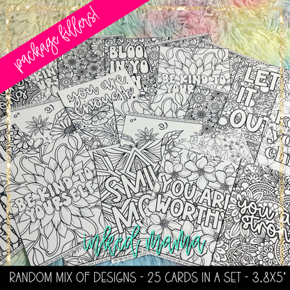 Self Care Coloring Cards | Small Business Packaging Fillers