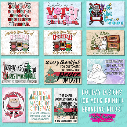 Holiday Printed Branding Bundle | Small Business Branding