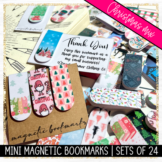 Christmas Mix | Mini Magnetic Bookmarks | Small Business Packaging Fillers