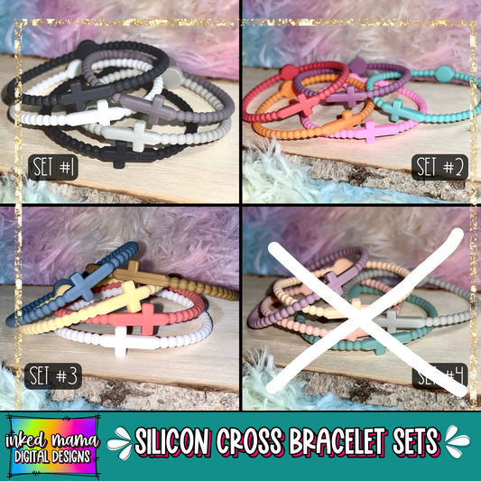 Silicone Cross Bracelet Sets | Ready to Shop