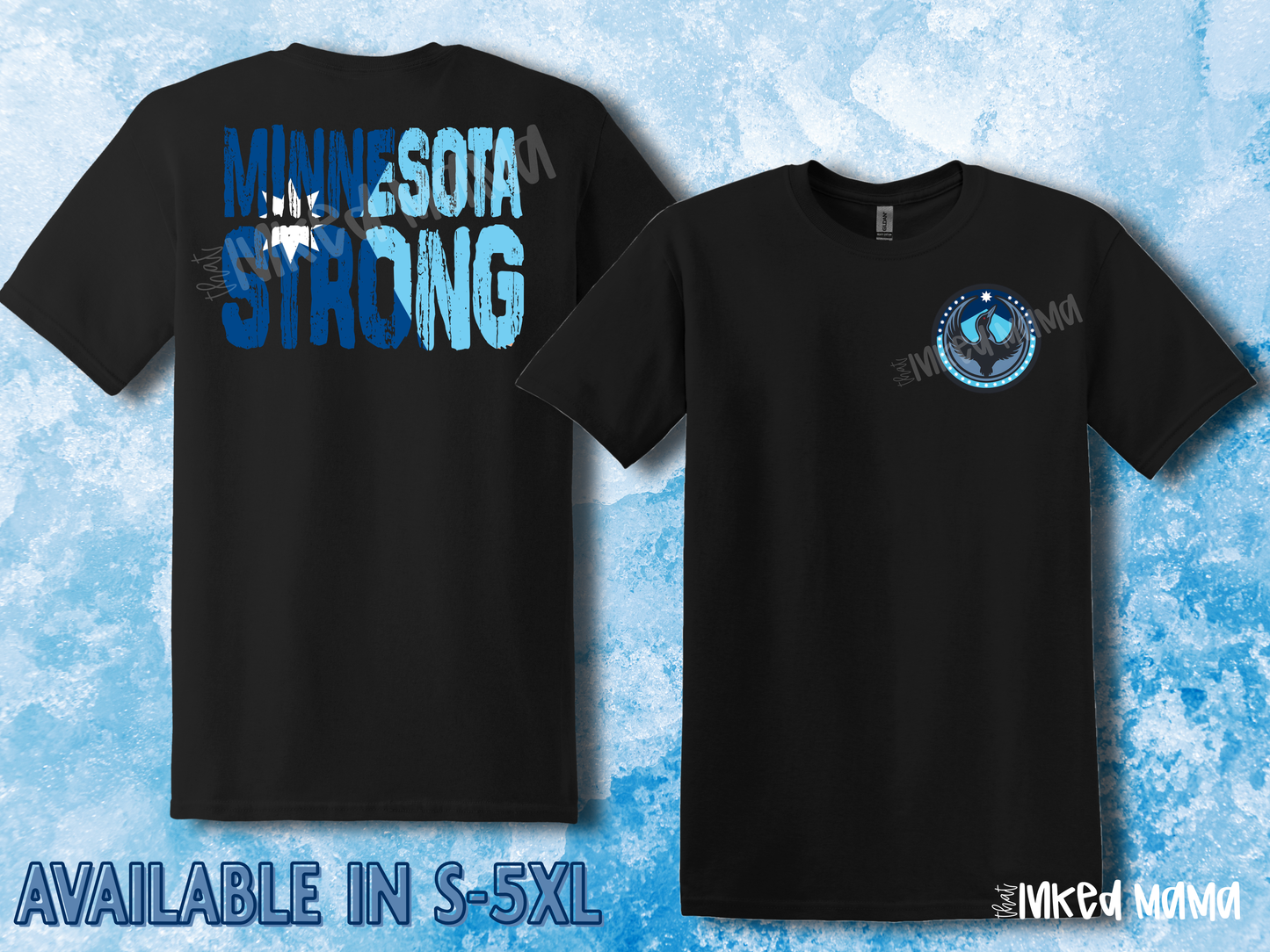 Minnesota Strong with Rebel Loon Pocket | Black T-Shirt