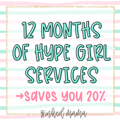 12 months of Hype Girl Packages | Social Media Group Engagement & Hype
