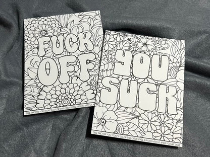 Sweary Coloring Cards | Small Business Packaging Fillers