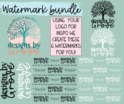 Watermark Logo Bundle | Custom Small Business Digital Branding