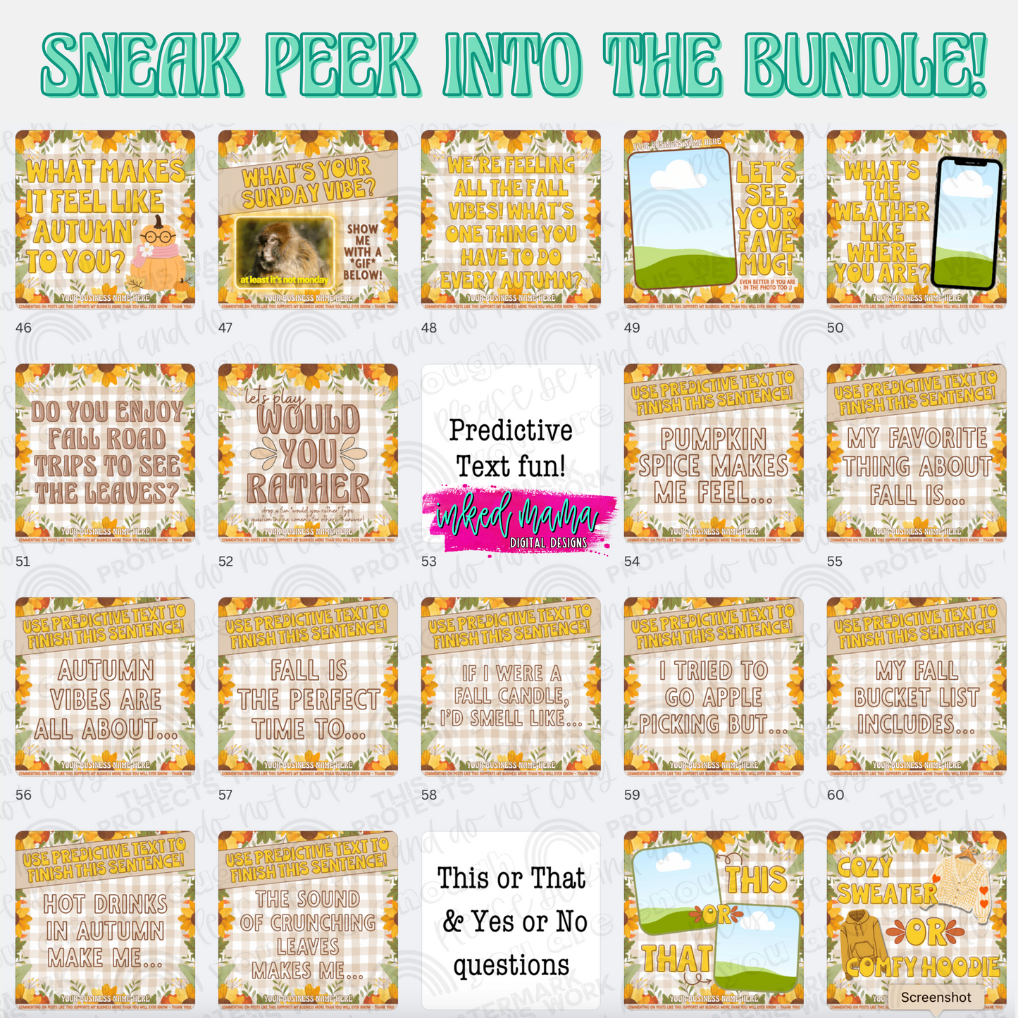 September 2025 Monthly Engagement Graphic Bundle