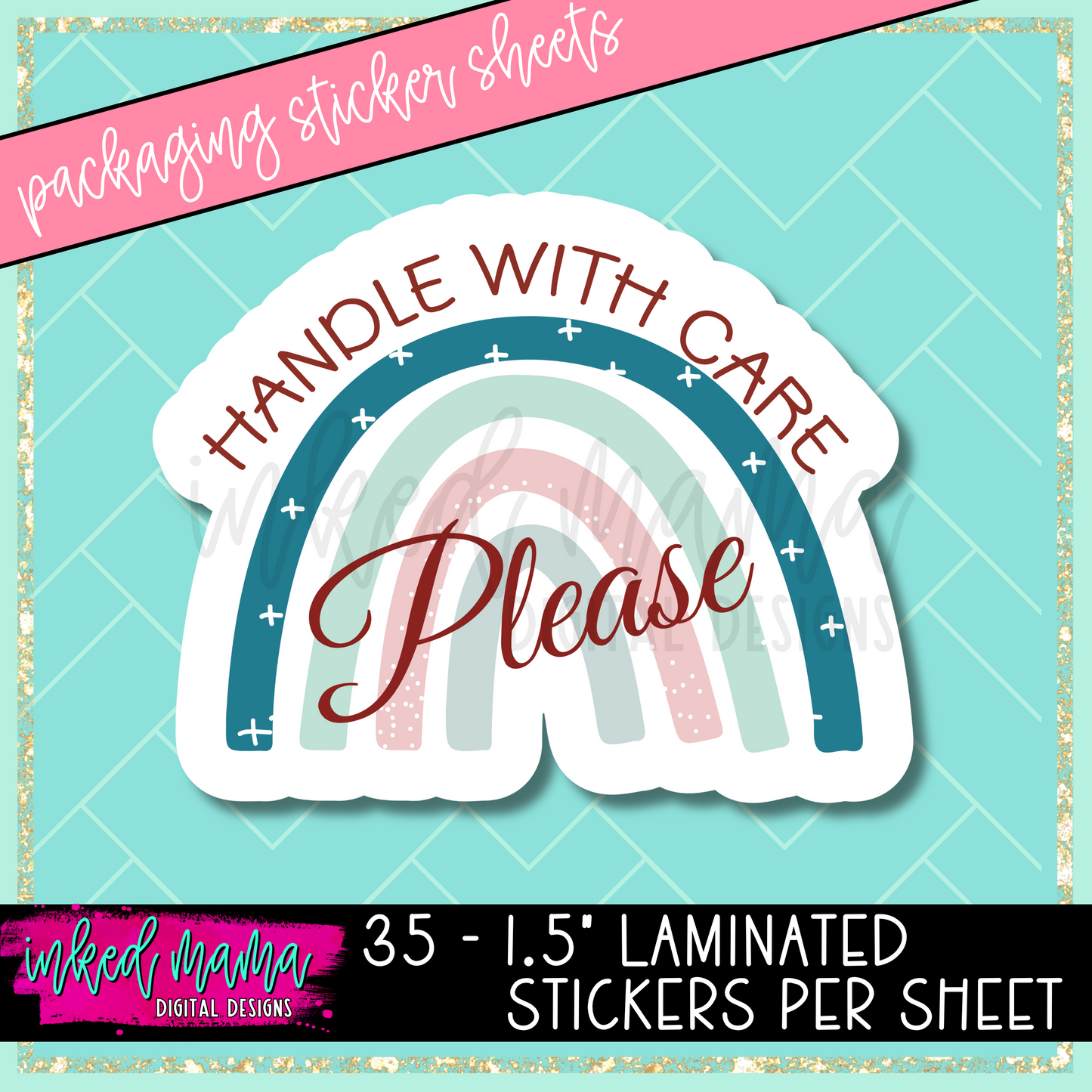Rainbow Mix | Small Business Packaging Vinyl Stickers