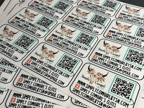 Logo + QR 3x2" | Small Business Packaging Vinyl Sticker Sheets