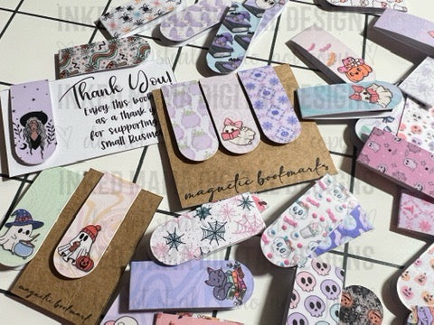 Cute Halloween Mix | Mini Magnetic Bookmarks | Small Business Packaging Fillers