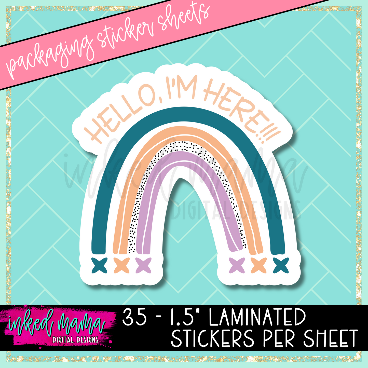 Rainbow Mix | Small Business Packaging Vinyl Stickers