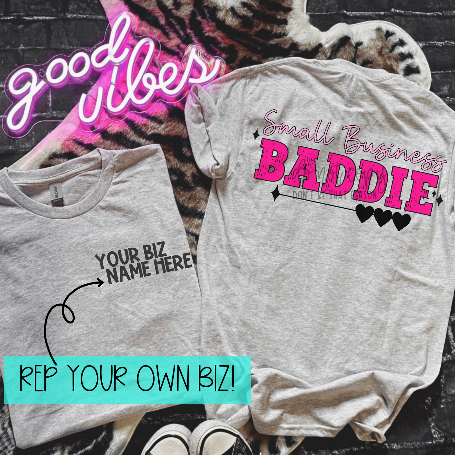 Small Business Baddie | REP YOUR BIZ | Completed Sublimated Apparel