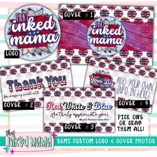 USA Sunflower Semi-Custom Logo + Photo Banner Covers