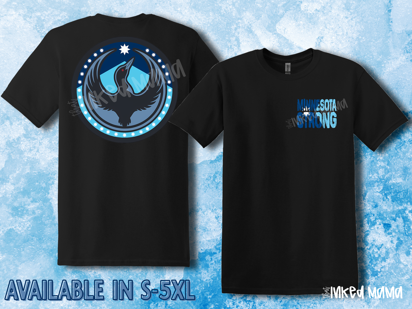 Rebel Loon with Minnesota Strong Pocket | Black T-Shirt