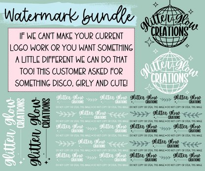 Watermark Logo Bundle | Custom Small Business Digital Branding