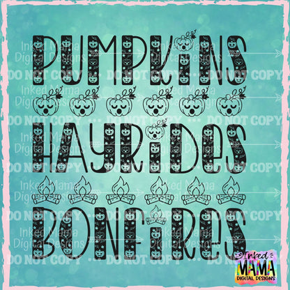 Halloween Bundle #1 Pre-Made Sublimation Gang Sheet