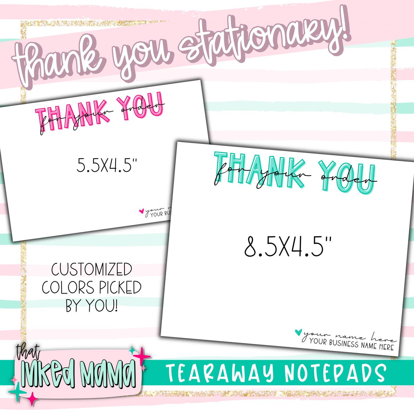 Thank you for your order Stationary | Tearaway Notepads