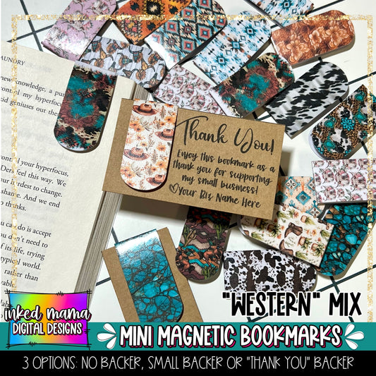 Western MIx | Mini Magnetic Bookmarks | Small Business Packaging Fillers
