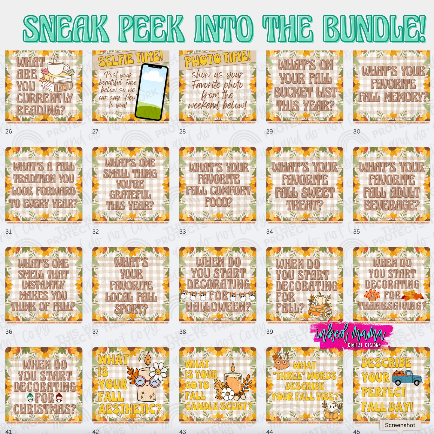 September 2025 Monthly Engagement Graphic Bundle