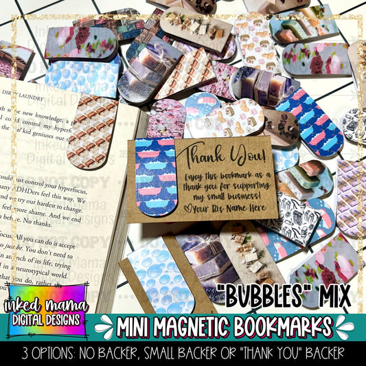 Bubbles MIx | Mini Magnetic Bookmarks | Small Business Packaging Fillers