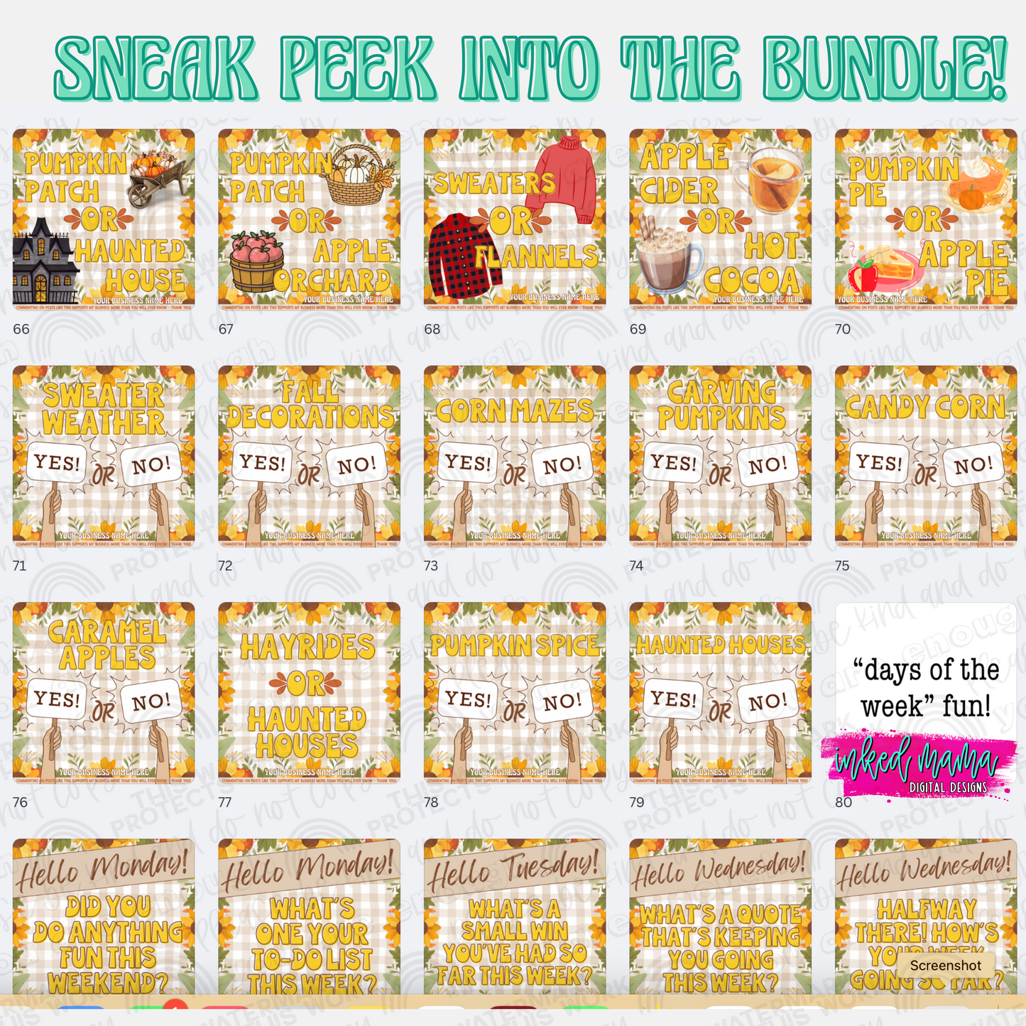 September 2025 Monthly Engagement Graphic Bundle