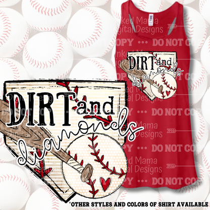 Dirt and Diamonds | Baseball Shirts | DTF Apparel
