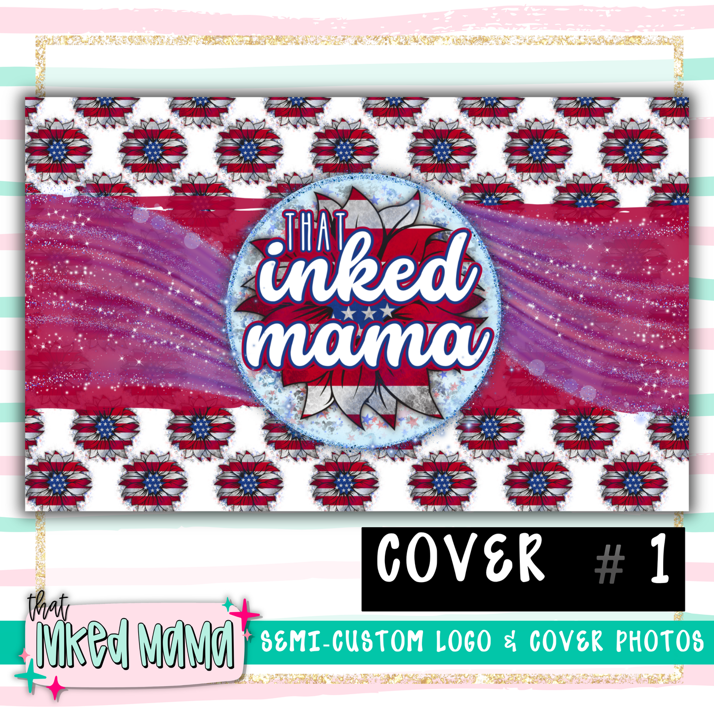 USA Sunflower Semi-Custom Logo + Photo Banner Covers