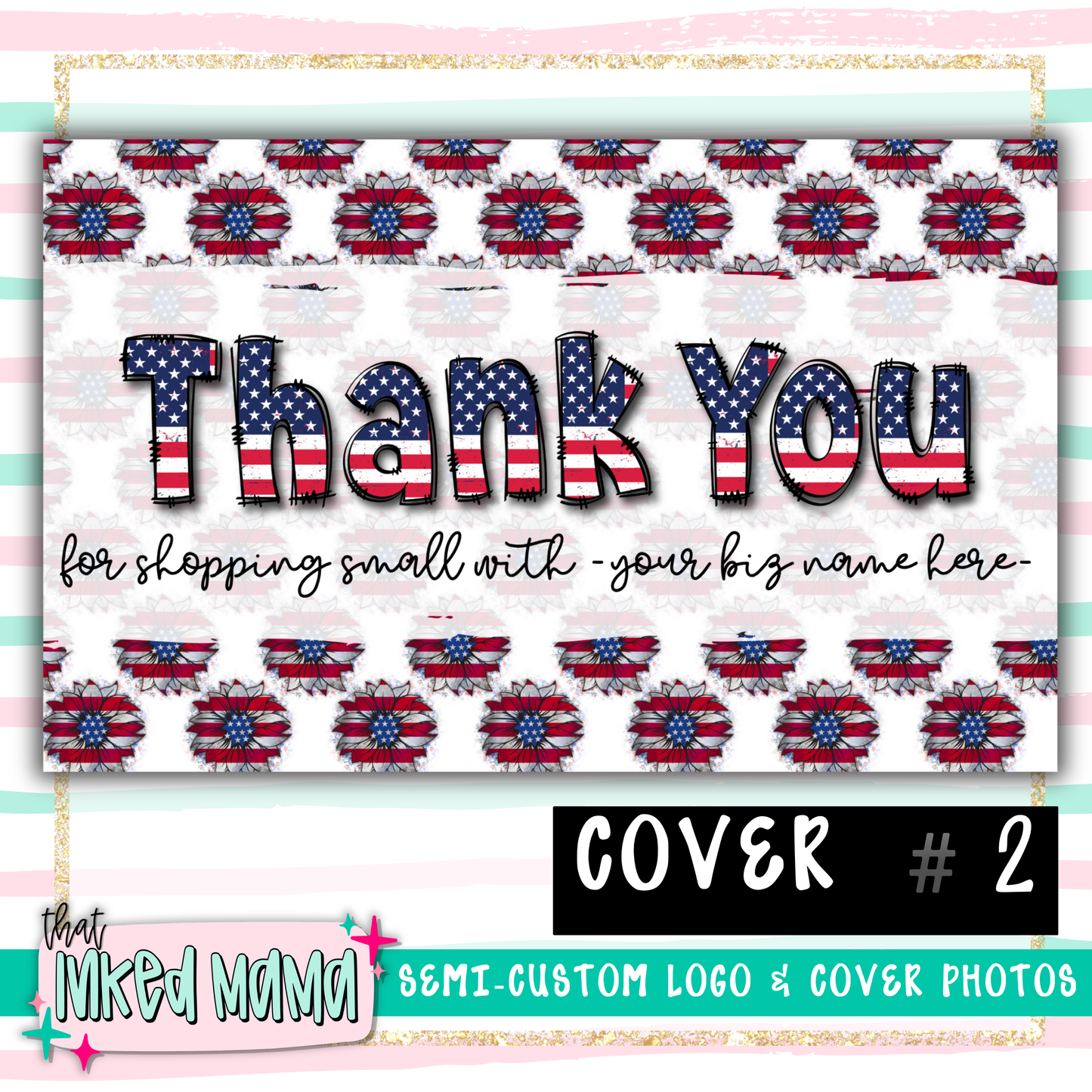 USA Sunflower Semi-Custom Logo + Photo Banner Covers