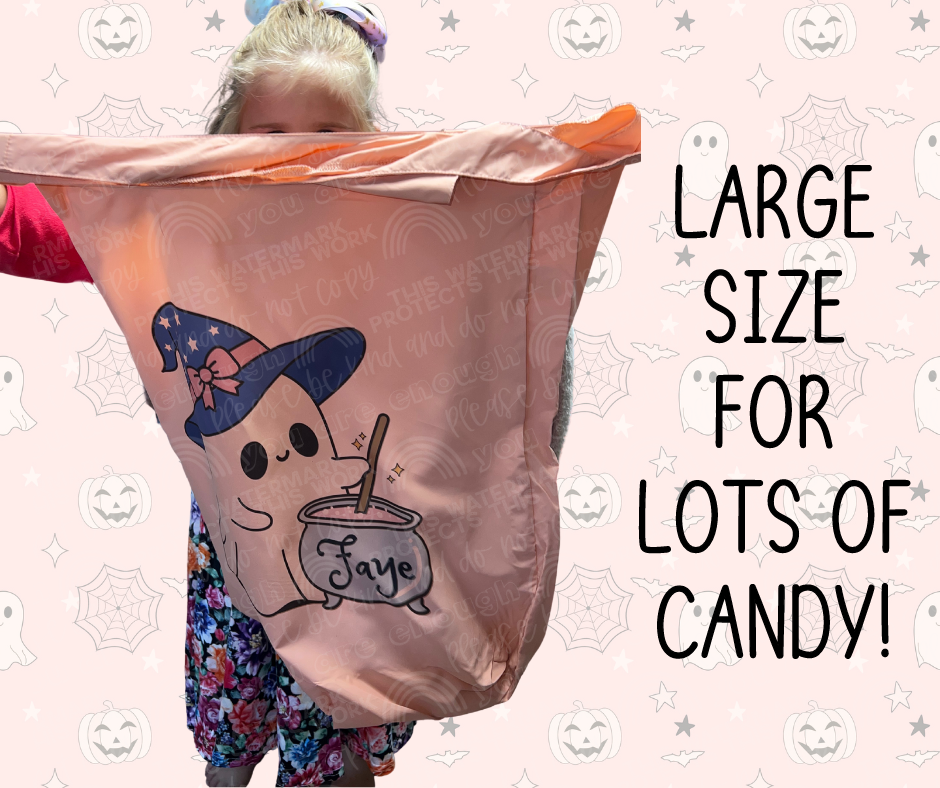 Custom Name Halloween Trick Or Treat Totes