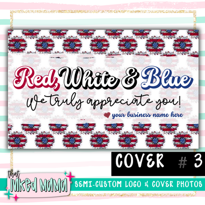 USA Sunflower Semi-Custom Logo + Photo Banner Covers