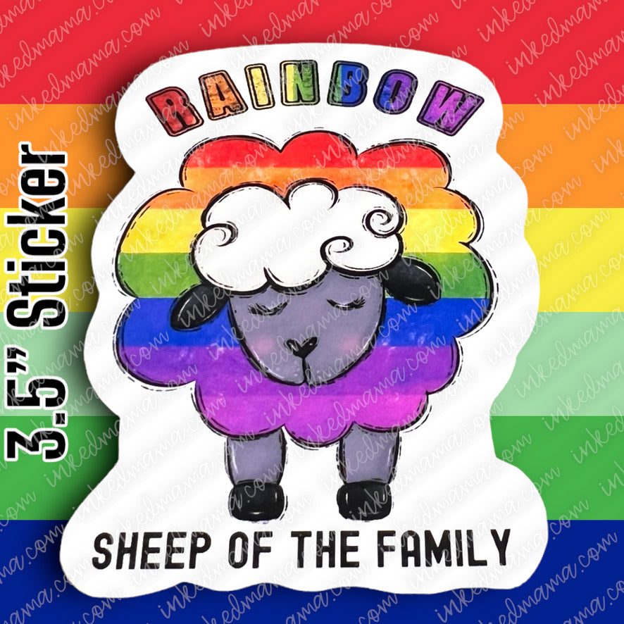 #12 - Rainbow Sheep - PRIDE STICKER