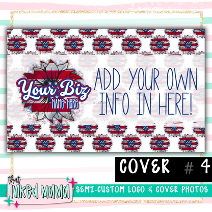 USA Sunflower Semi-Custom Logo + Photo Banner Covers