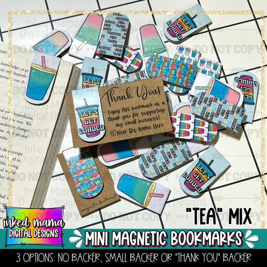 Tea MIx | Mini Magnetic Bookmarks | Small Business Packaging Fillers