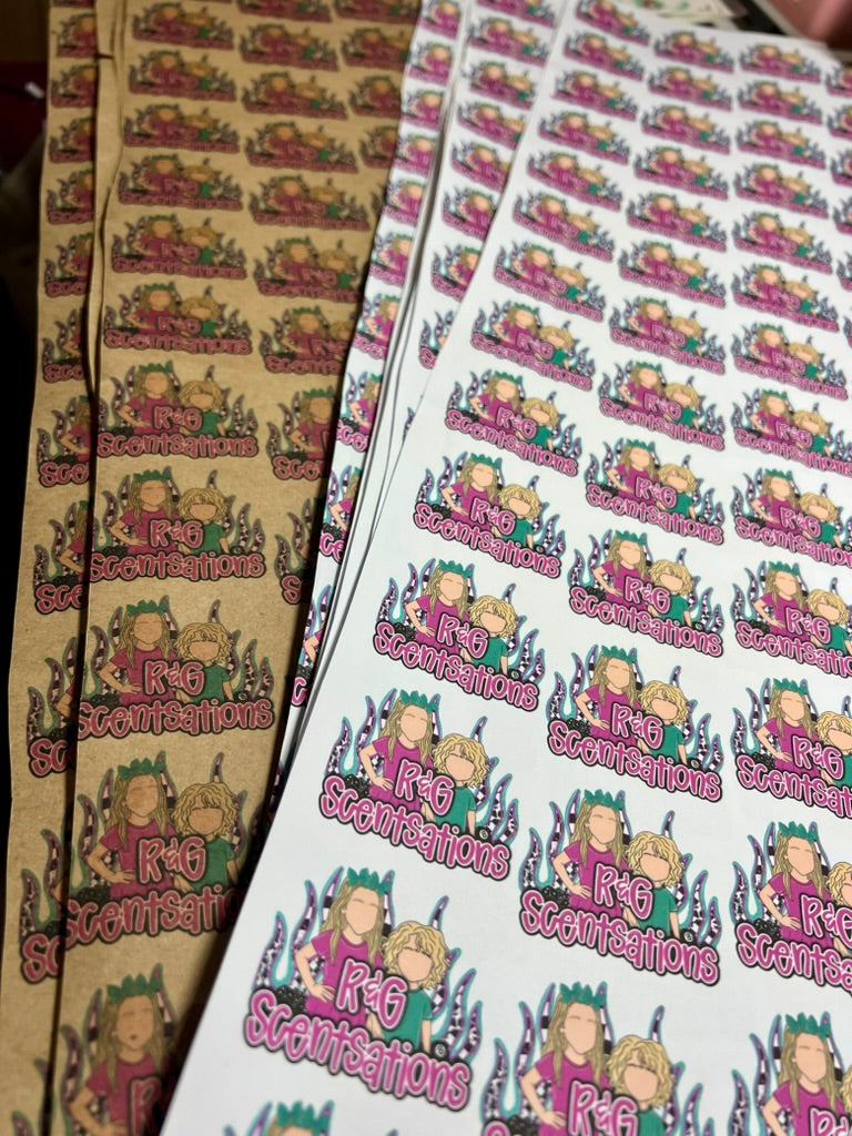 Kraft Paper Branded Packaging Sheets | Small Business Printed Branding Products