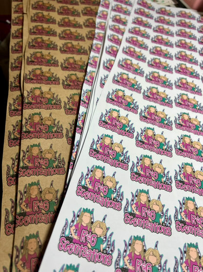 Kraft Paper Branded Packaging Sheets | Small Business Printed Branding Products