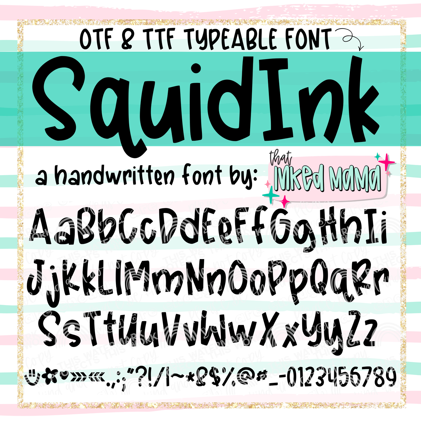 SquidInk | HANDWRITTEN FONT
