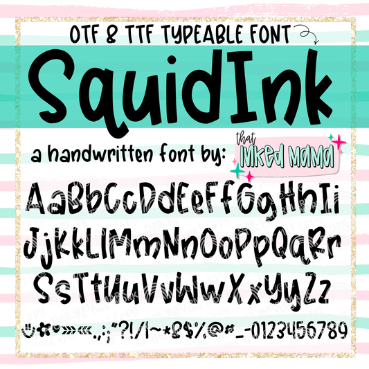 SquidInk | HANDWRITTEN FONT