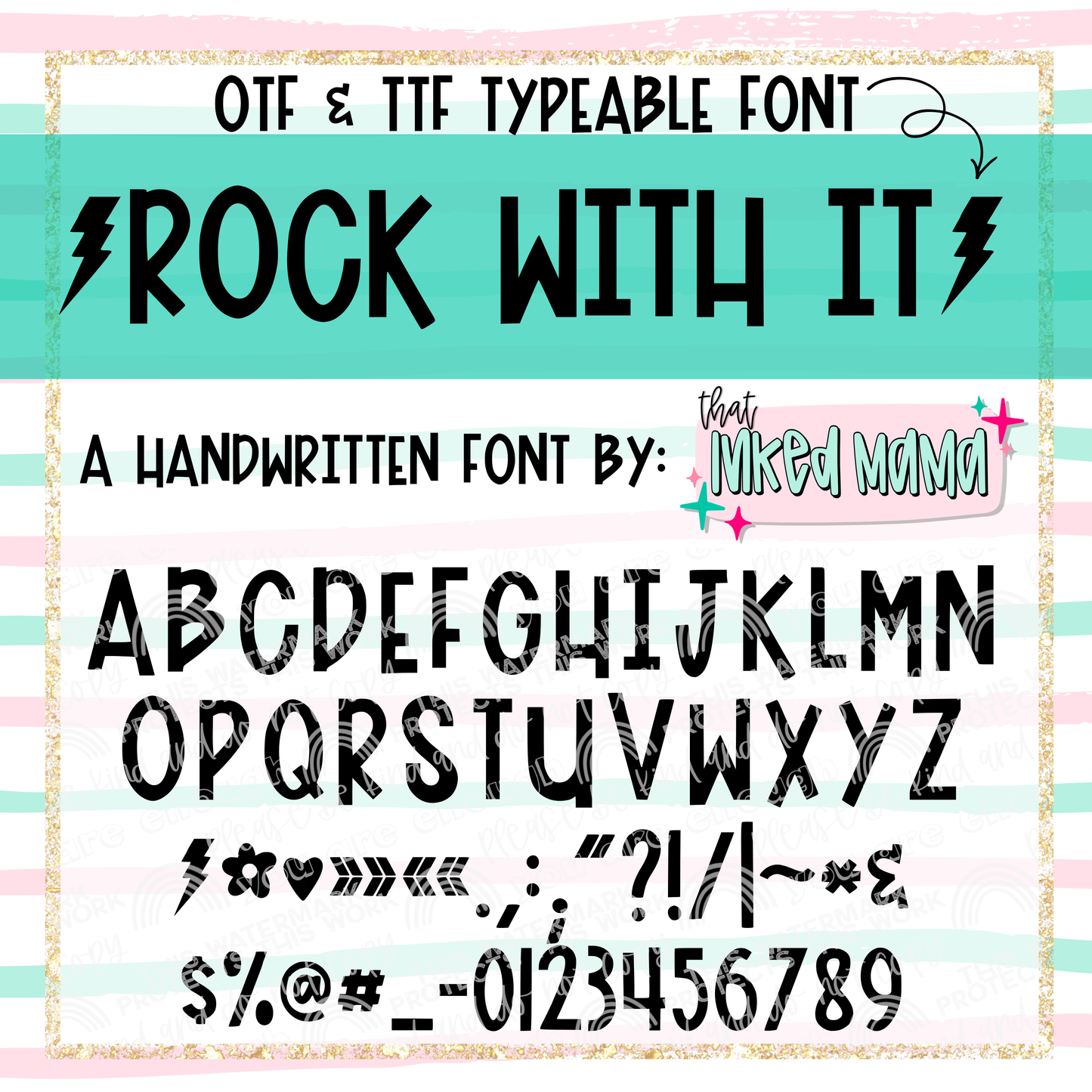 Rock With it | HANDWRITTEN FONT