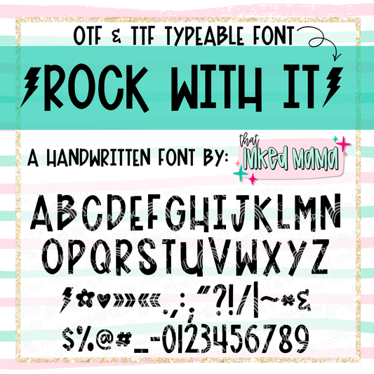 Rock With it | HANDWRITTEN FONT
