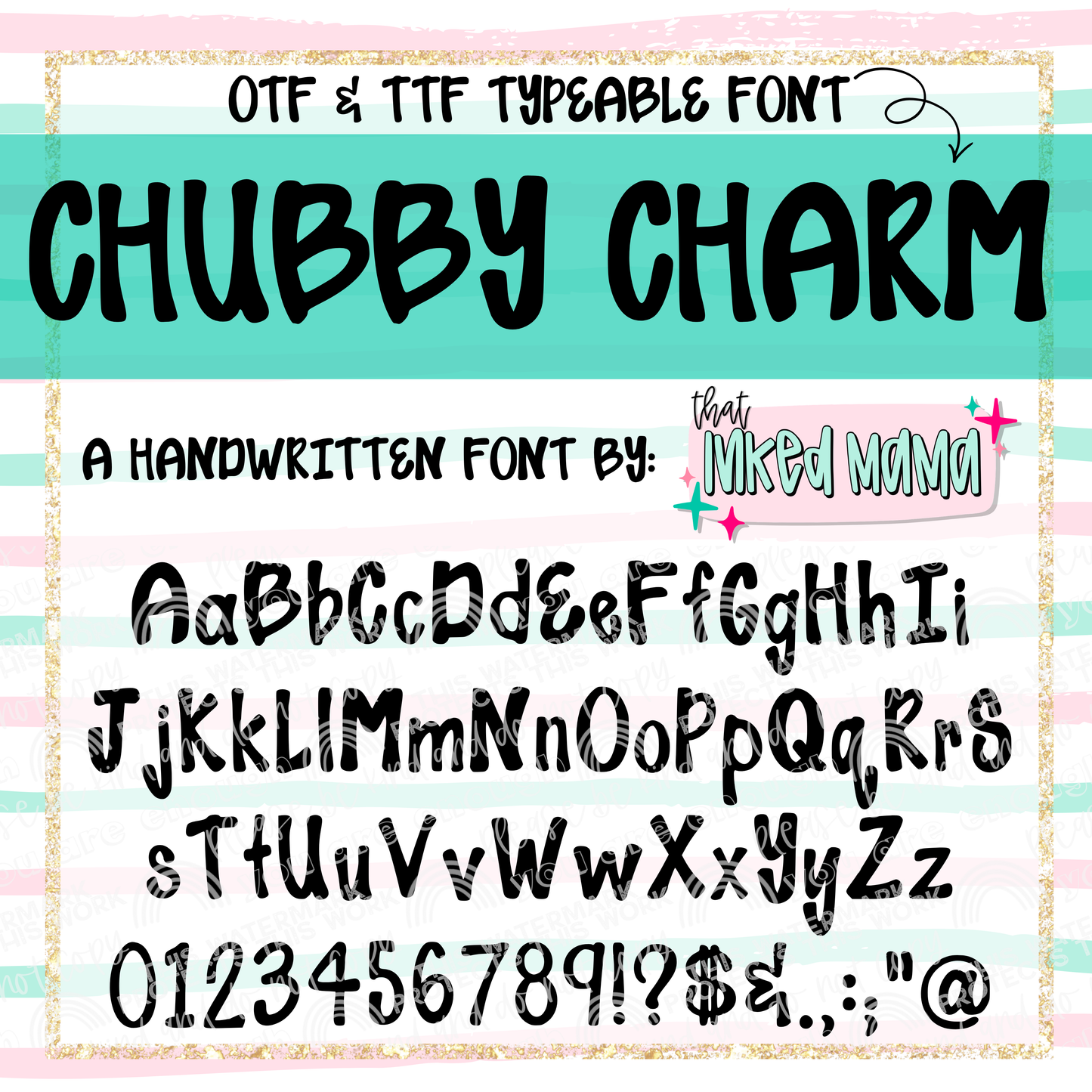 Chubby Charm | HANDWRITTEN FONT