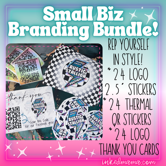 Small Biz Branding Bundle - Logo Print Products Custom to you! - Small Business Packaging Fillers