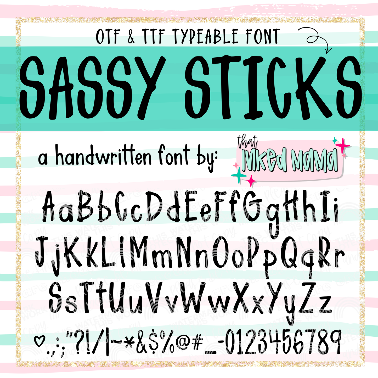 Sassy Sticks | HANDWRITTEN FONT