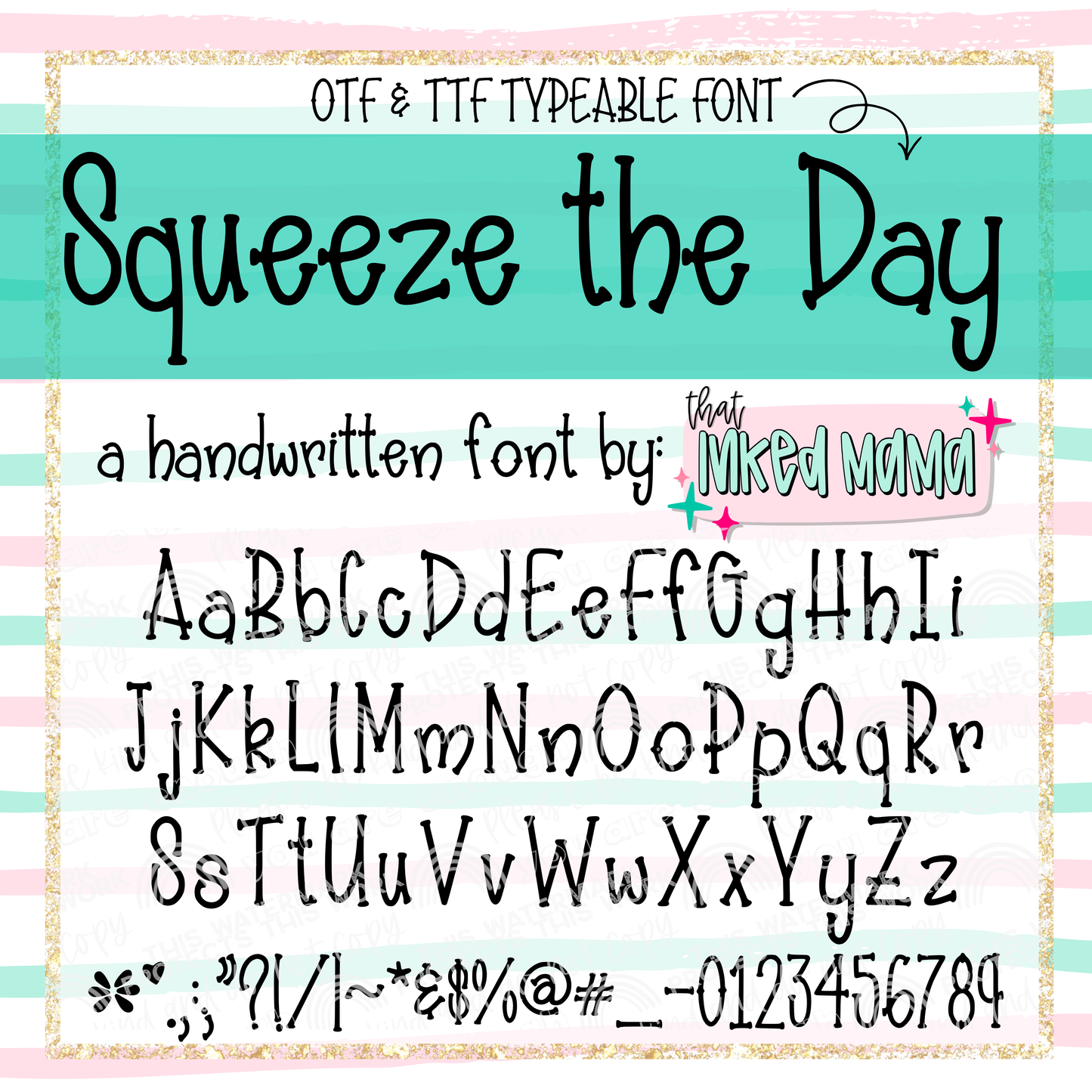 Squeeze the Day | HANDWRITTEN FONT