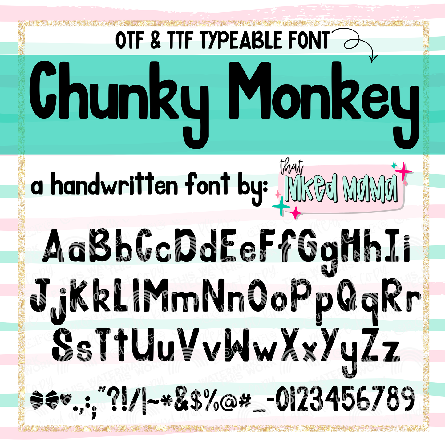 Chunky Monkey | HANDWRITTEN FONT