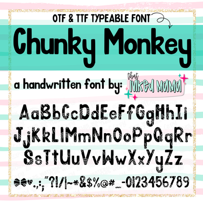 Chunky Monkey | HANDWRITTEN FONT