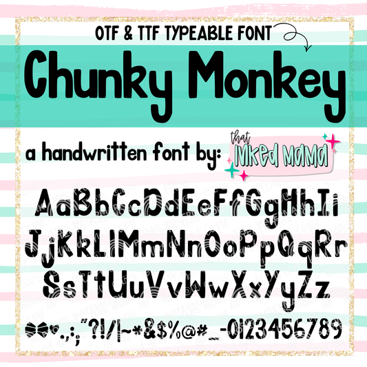 Chunky Monkey | HANDWRITTEN FONT