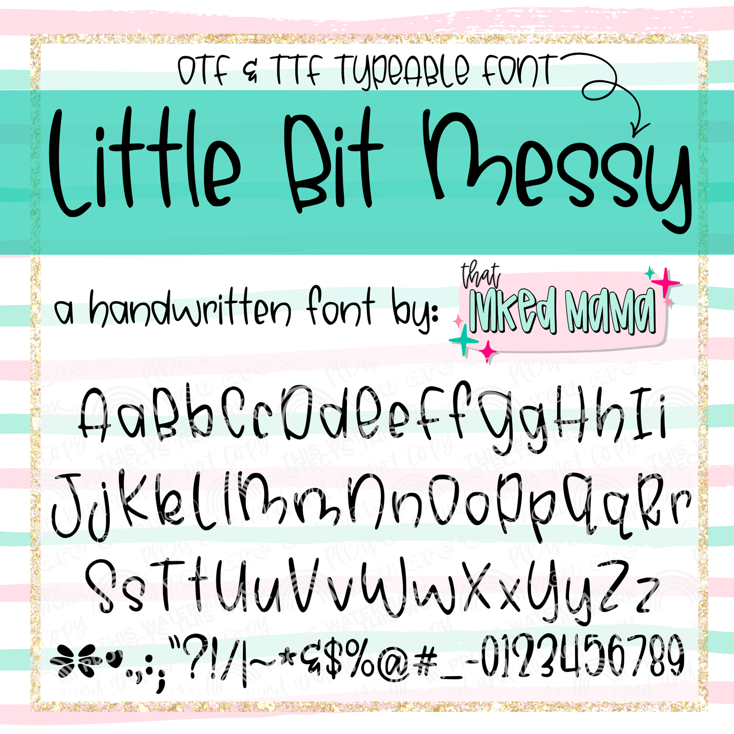 Little Bit Messy | HANDWRITTEN FONT